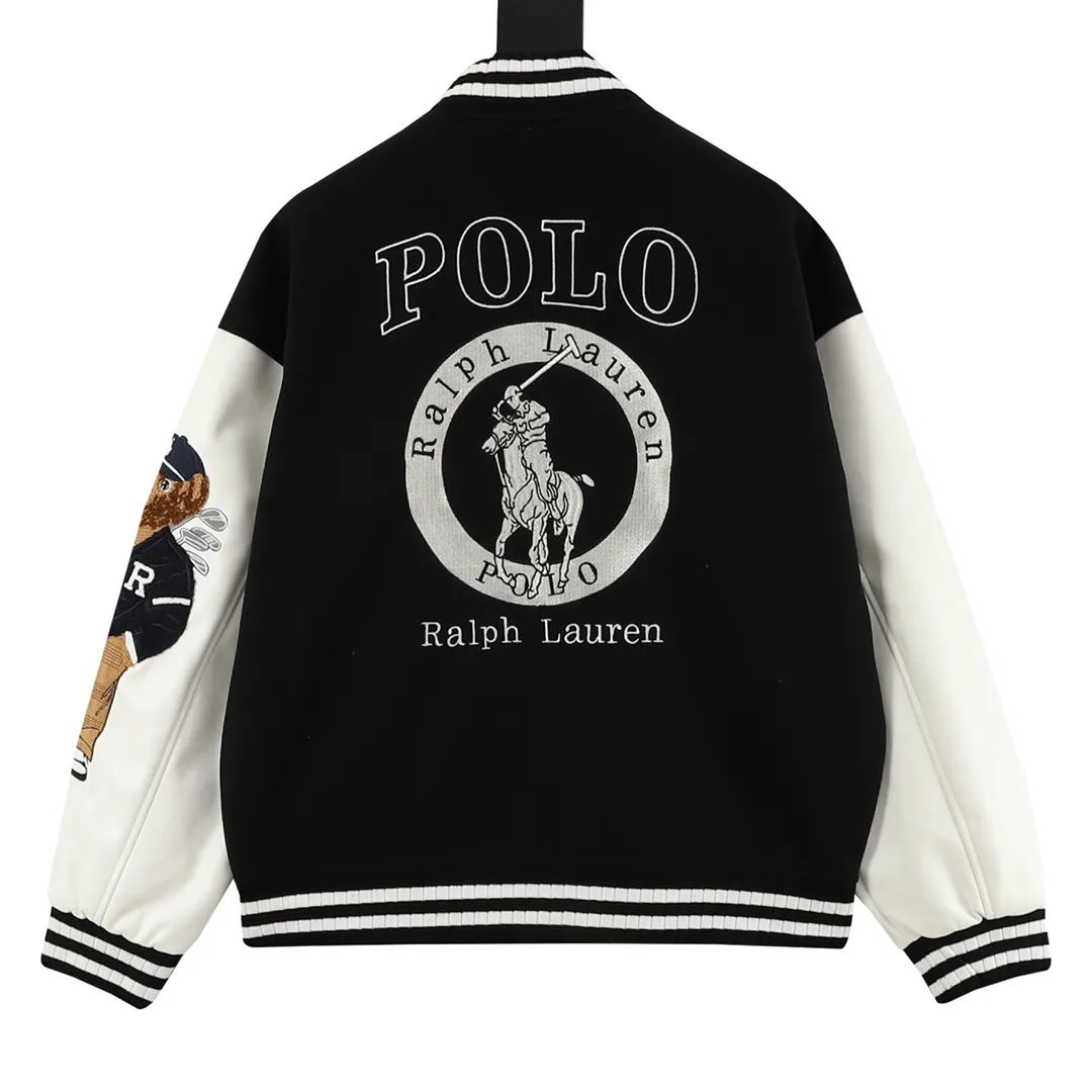 P530 RALPH LAUREN/Ralph Lauren horse logo embroidered patchwork baseball jacket jacket Warm reminder: It is recommended to hand wash or dry clean! ! This year is particularly popular. Baseball uniform jackets are available at all levels of the market (you must compare the details). The most powerful quality control. Baseball uniforms have been produced and researched for 7 years. The details are exquisite. With it, you will be the most handsome boy in the world. The fully painted surface with four-button buttons (buttons with LOGO), the fabric is customized for more than a month. It is not ready-made in the market. It is made of woolen blended fabric, custom-woven and dyed. It has high color fastness. It is recommended to hand wash or dry clean for the first time. "Custom-woven knitted rib at the hem", the lining is made of silky and delicate cupro fiber material, which can be worn directly against the body. It is extremely comfortable, a heavy-hitting item, purchase version! Size：XS-L